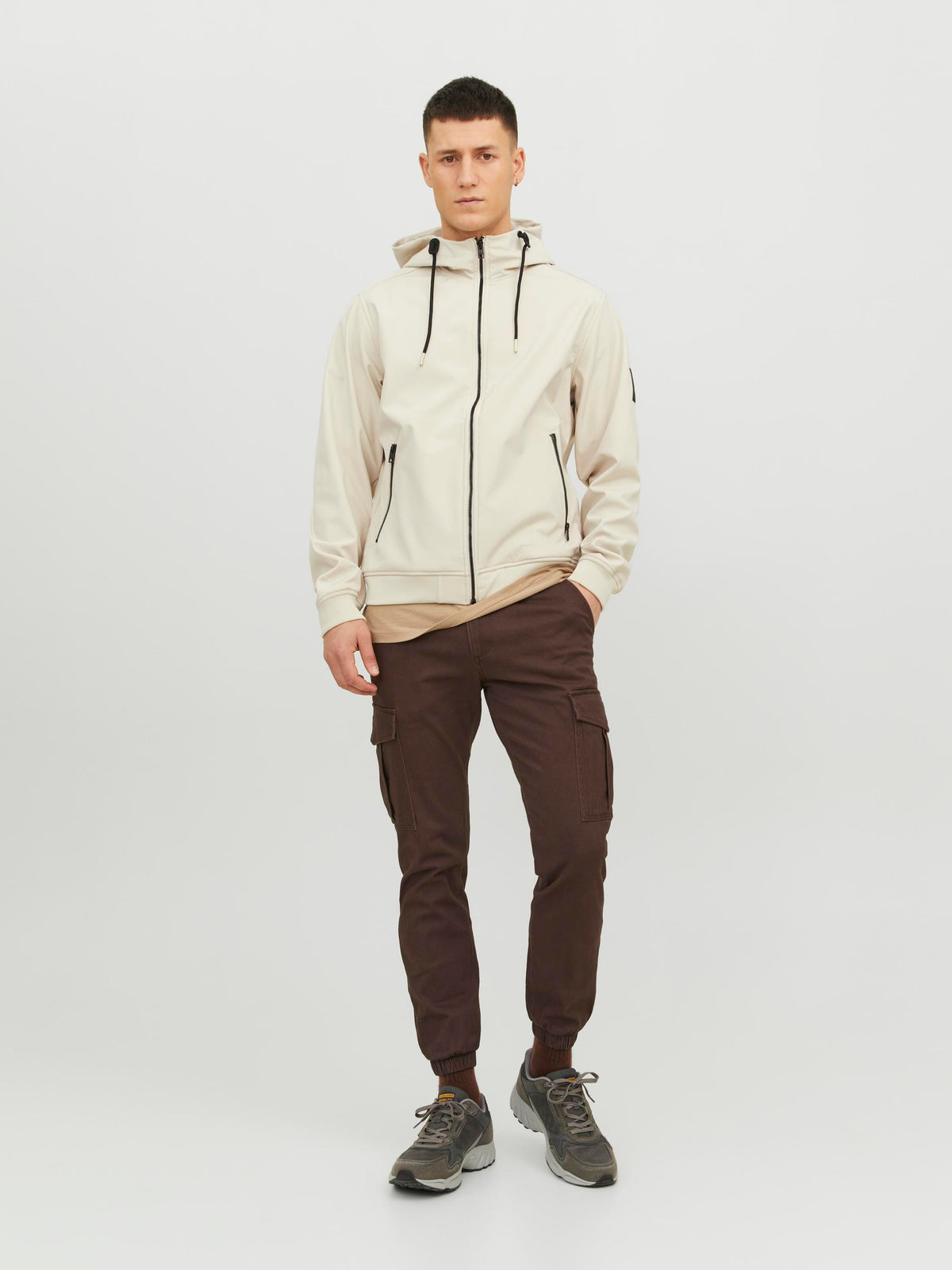 Jack&Jones Erkek Kapüşonlu Fermuarlı Cepli Standart Kalıp Polyester Ceket