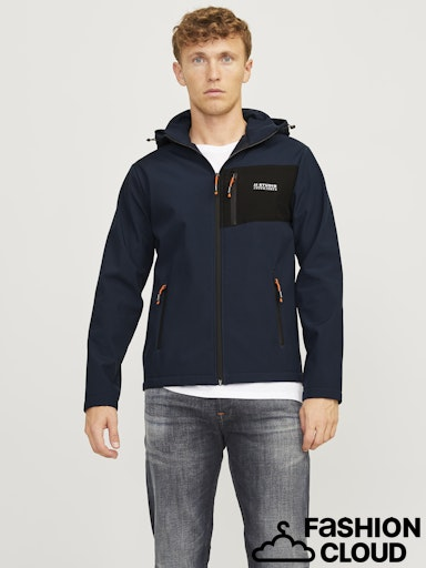 Jack&Jones Minimalist Kapüşonlu Erkek Ceket - Softshell Kumaş Translation missing: ar.content.product_image_main