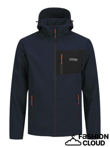 Jack&Jones Minimalist Kapüşonlu Erkek Ceket - Softshell Kumaş