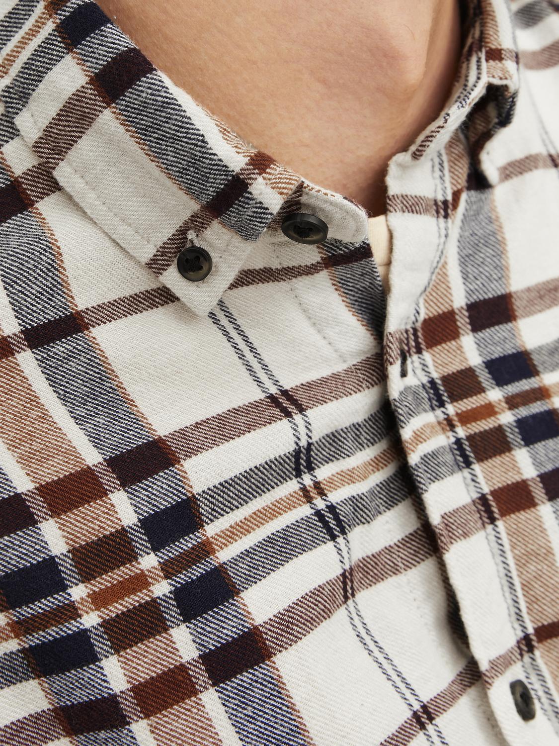 Jack&Jones Minimalist Kareli Uzun Kol Erkek Gömleği