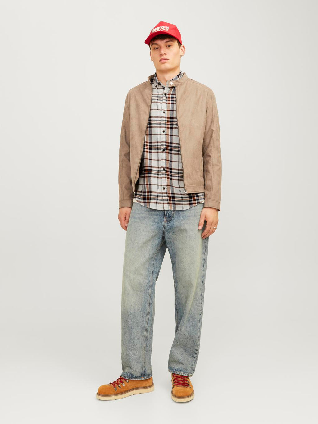 Jack&Jones Minimalist Kareli Uzun Kol Erkek Gömleği