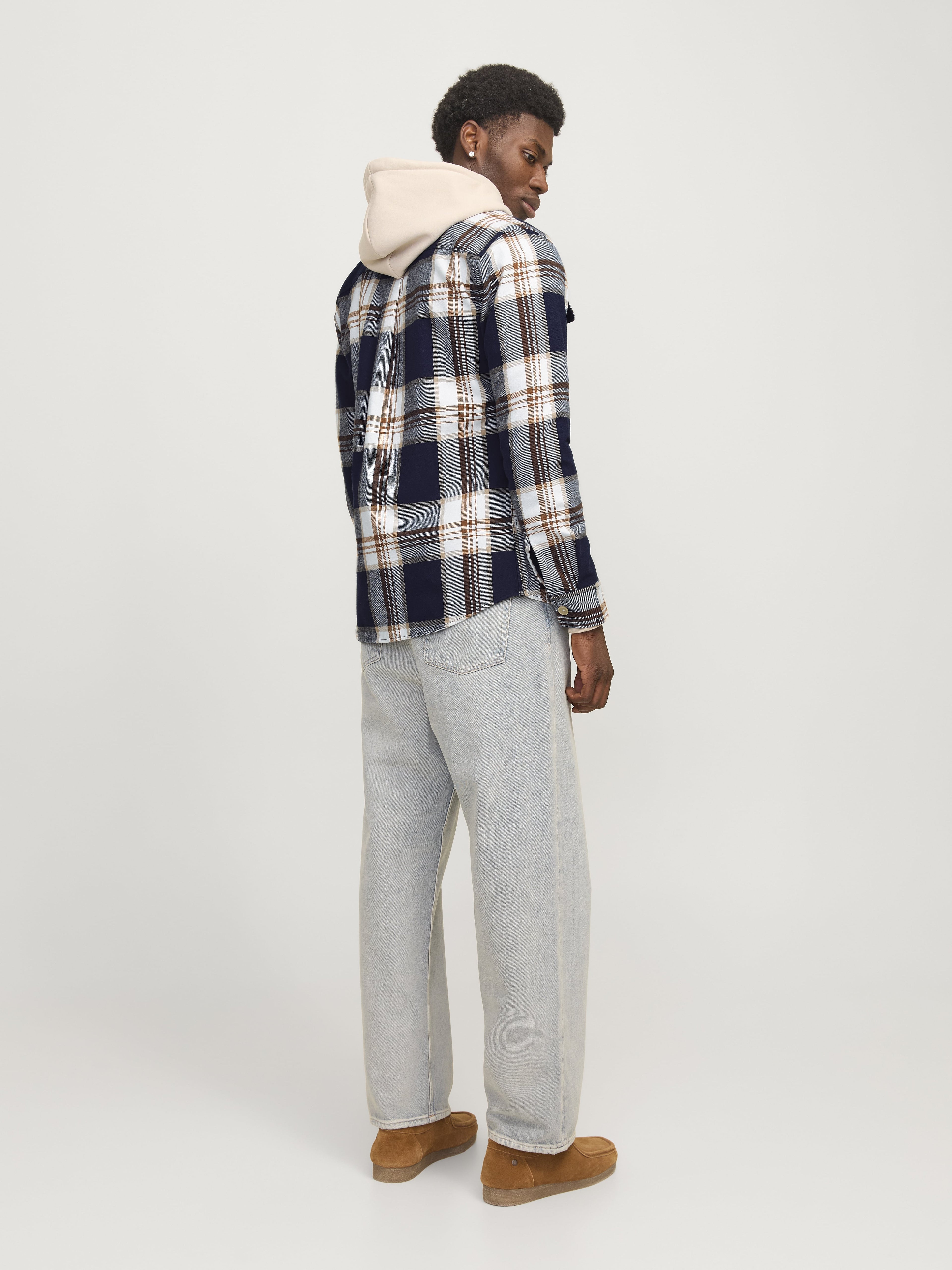 Jack&Jones Kareli Uzun Kol Erkek Gömleği - Günlük Casual