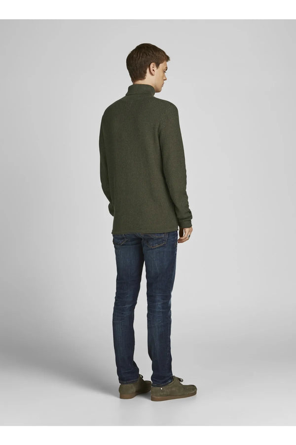 Jack&Jones Erkek Minimalist Boğazlı Uzun Kol Kazak - Oversized Fit