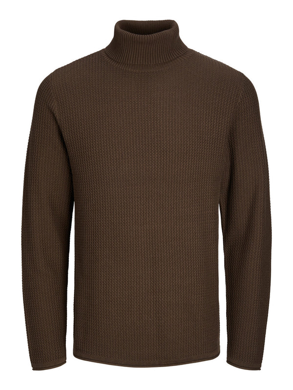 Jack&Jones Erkek Minimalist Boğazlı Uzun Kol Kazak - Oversized Fit