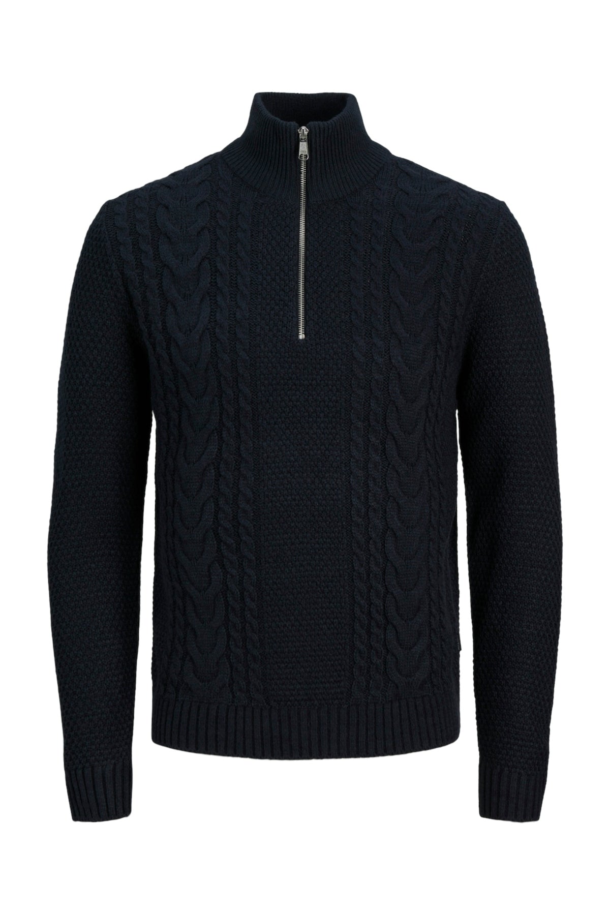 Jack&Jones Erkek Minimalist Yarım Fermuarlı Örgü Sweatshirt - Günlük Stil Translation missing: ar.content.product_image_main