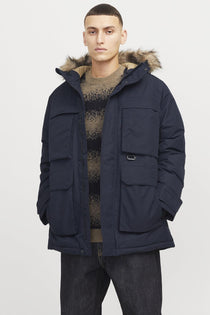 Jack&Jones Erkek Oversize Kapüşonlu Kışlık Mont - Sıcak ve Şık!