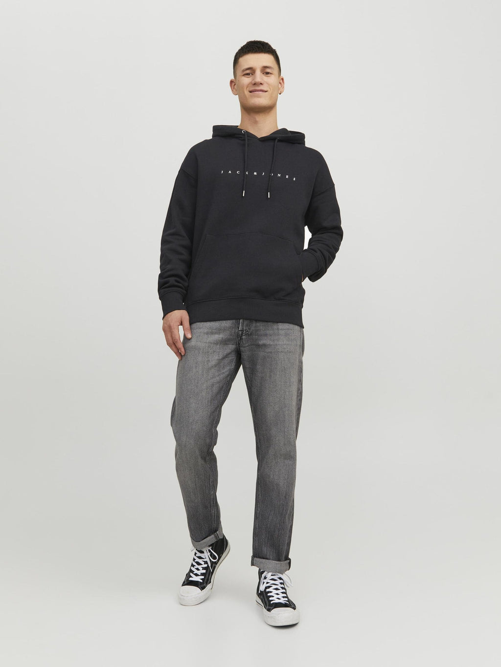 Jack&Jones Erkek Oversize Kapüşonlu Sweatshirt - Rahat ve Şık Günlük Stil