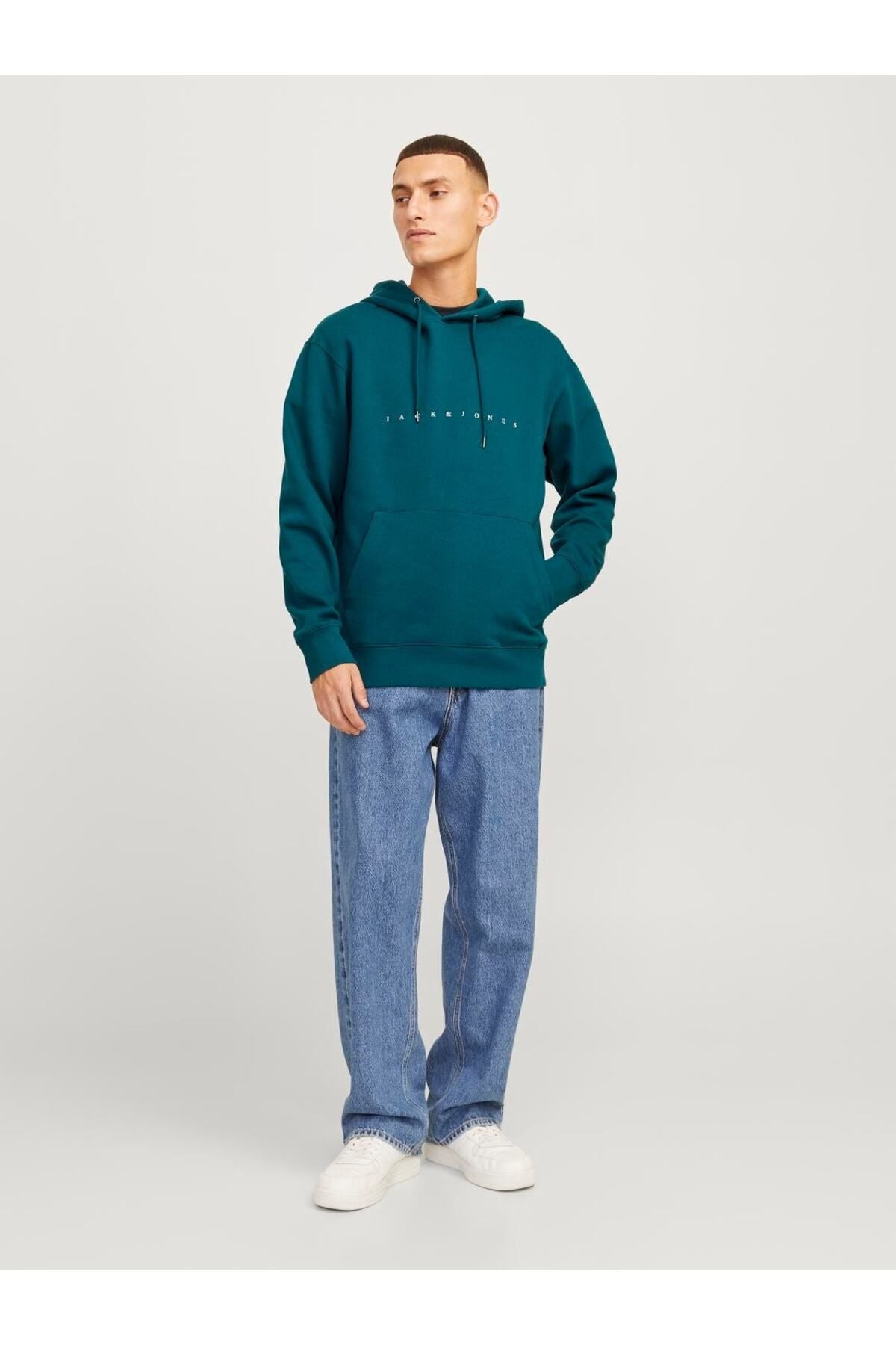Jack&Jones Erkek Oversize Kapüşonlu Sweatshirt - Rahat ve Şık Günlük Stil