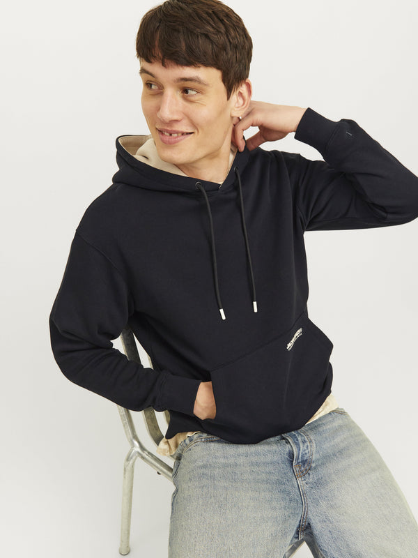 Jack&Jones Erkek Oversize Kapüşonlu Sweatshirt - Minimalist Günlük