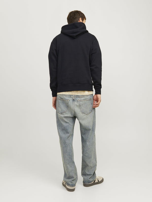 Jack&Jones Erkek Oversize Kapüşonlu Sweatshirt - Minimalist Günlük
