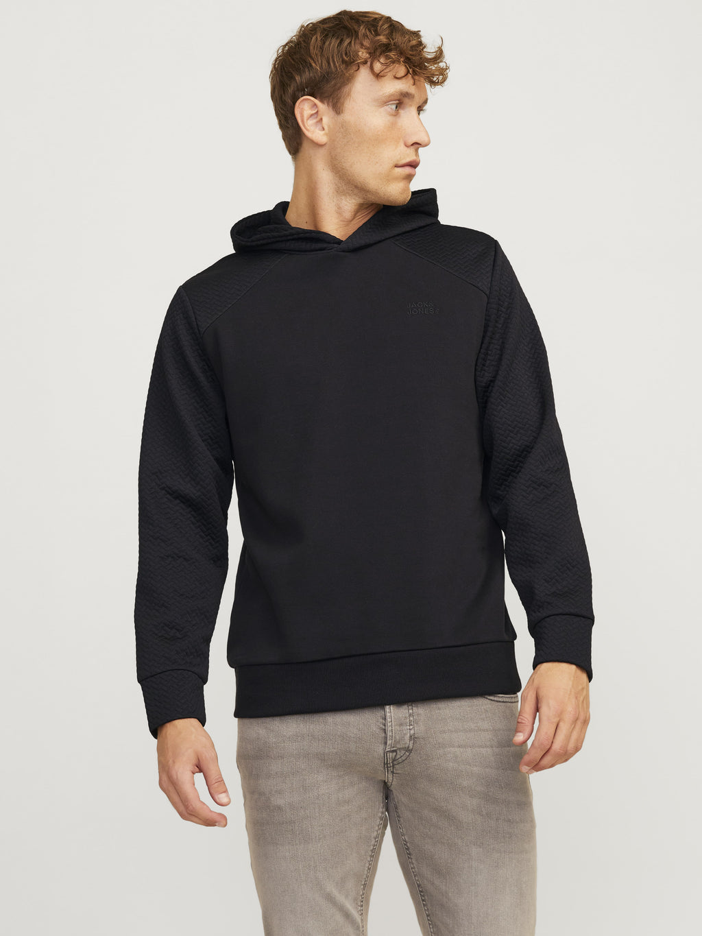 Jack&Jones Oversize Kapüşonlu Minimalist Erkek Sweatshirt - Günlük Kullanım