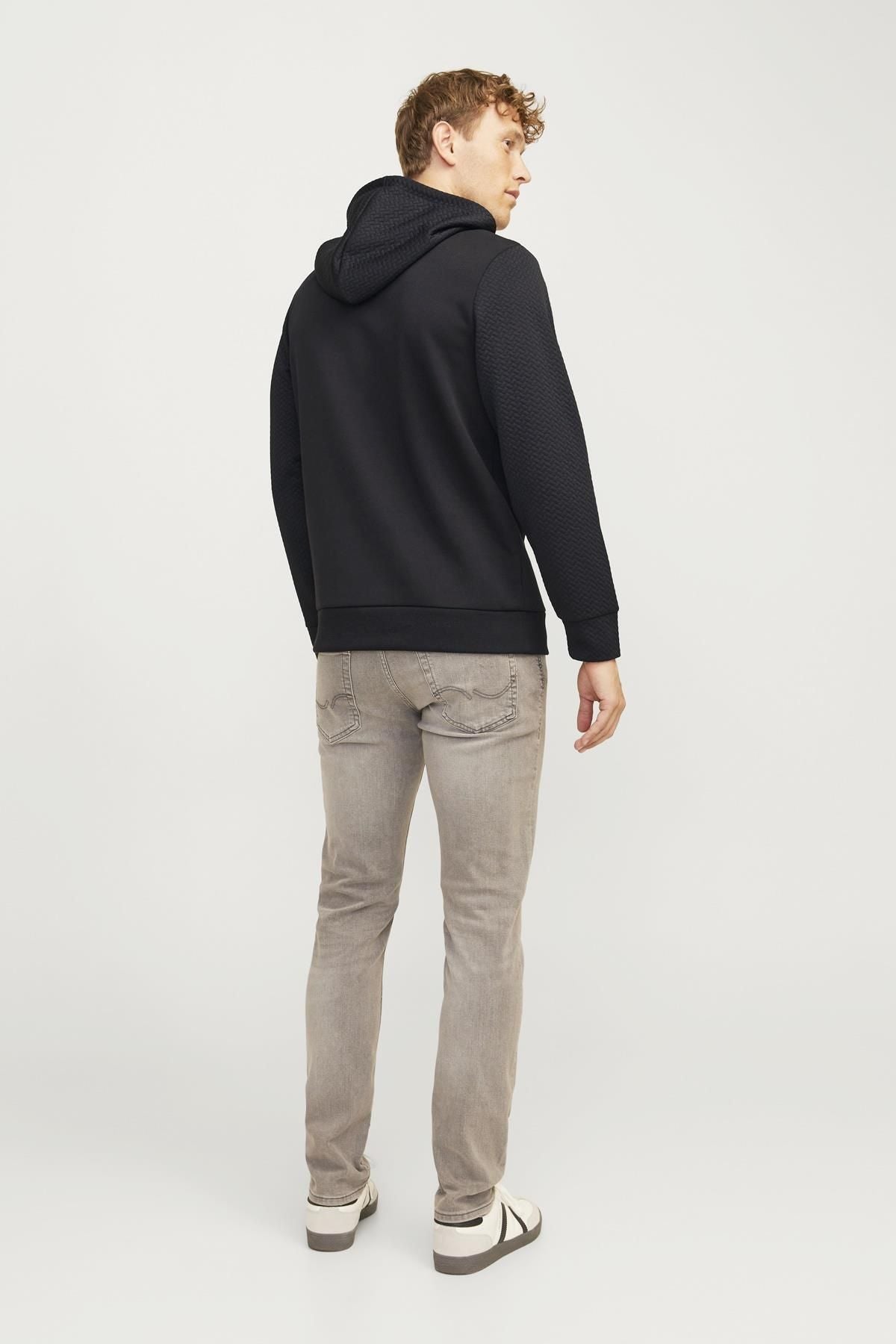 Jack&Jones Oversize Kapüşonlu Minimalist Erkek Sweatshirt - Günlük Kullanım