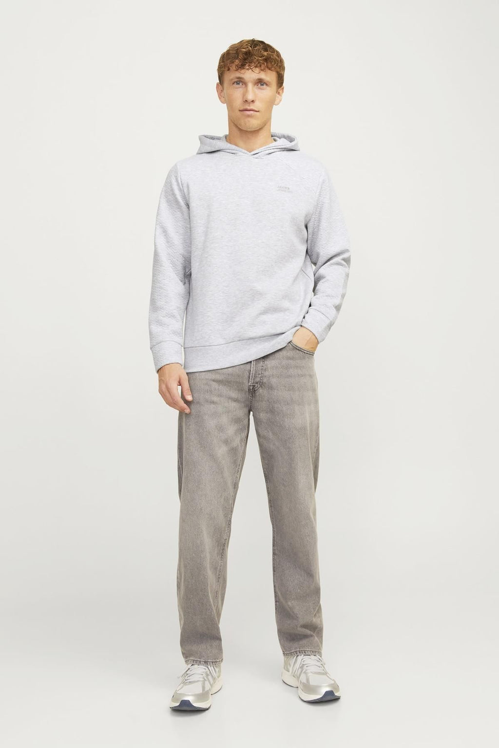 Jack&Jones Oversize Kapüşonlu Minimalist Erkek Sweatshirt - Günlük Kullanım