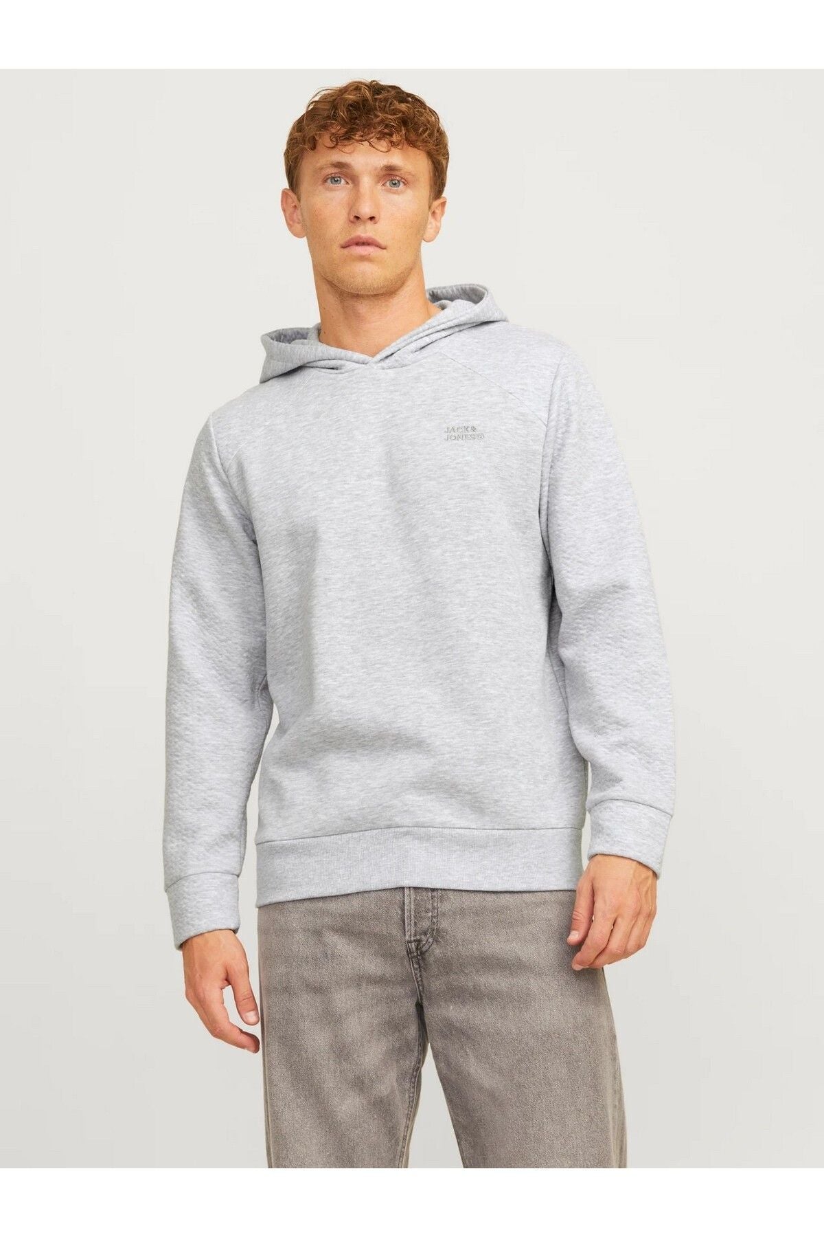 Jack&Jones Oversize Kapüşonlu Minimalist Erkek Sweatshirt - Günlük Kullanım