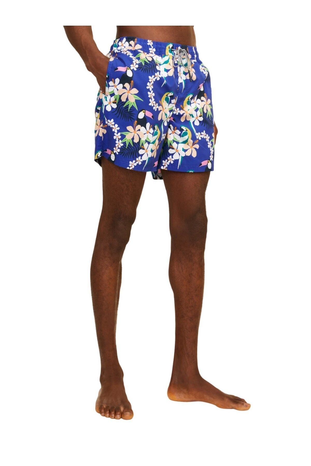 Jack&Jones Flamingo Desenli Erkek Plaj Şortu - Yazın Stilini Yakala! Translation missing: tr.content.product_image_main