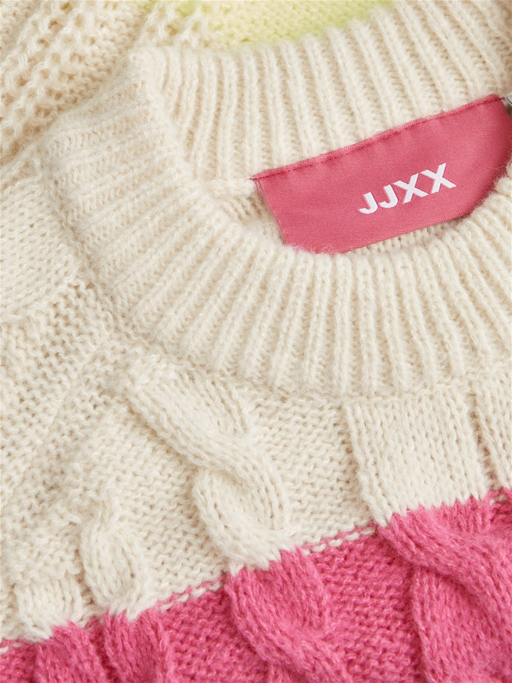 Jack&Jones JJXX Kadın Bisiklet Yaka Regular Kalıp Örme Renkli Desenli Uzun Kollu Kazak