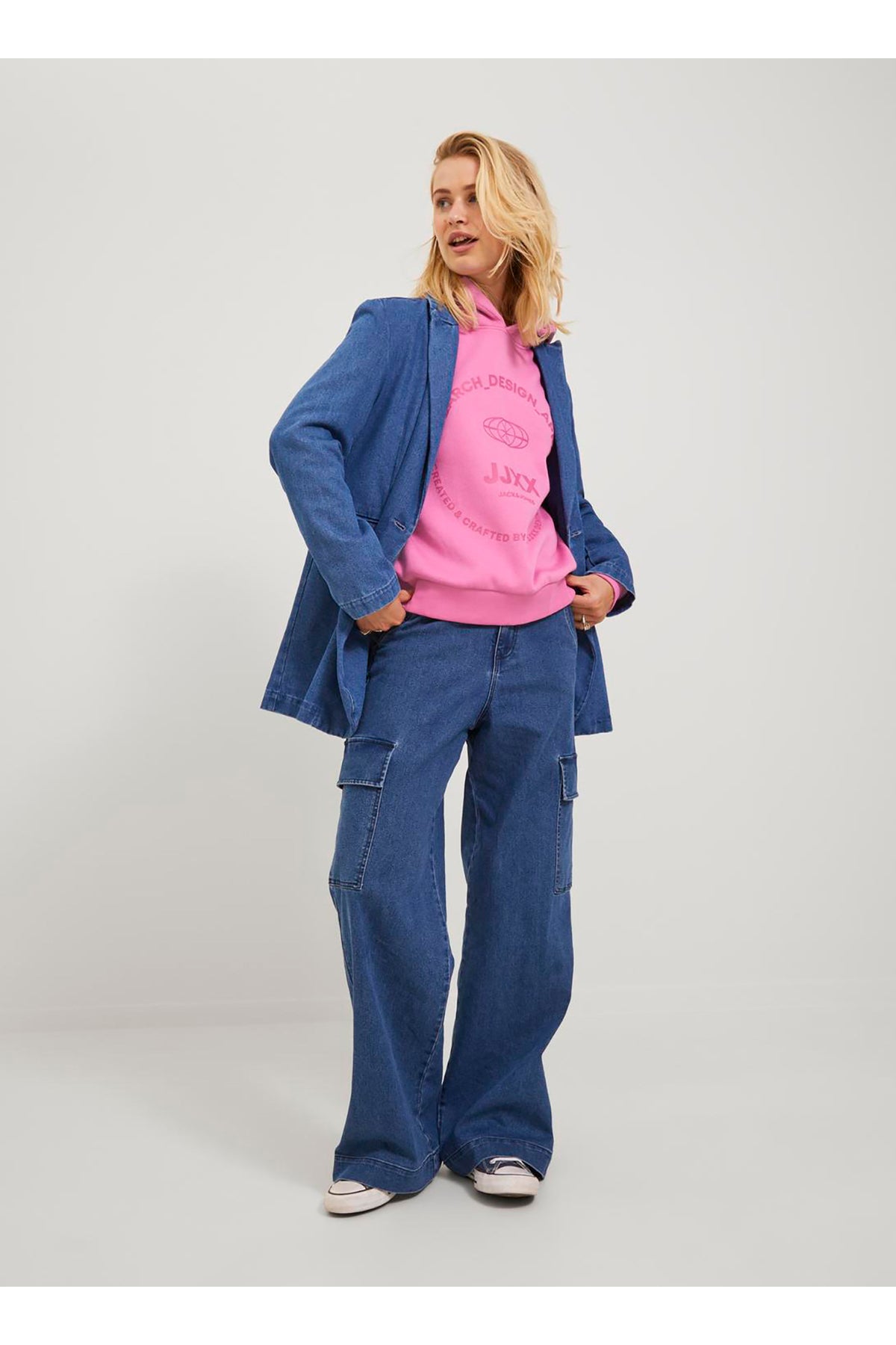 Jack&Jones JJXX Kadın Oversize Kapüşonlu Sweatshirt - Rahat ve Şık