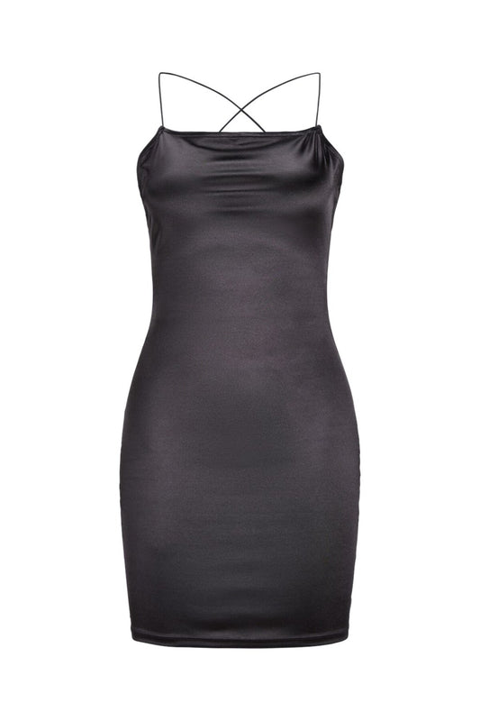 Jack&Jones JJXX Minimalist İnce Askılı Saten Mini Elbise