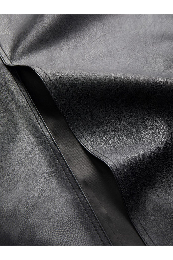 Jack&Jones JJXX Minimalist Maxi Deri Etek Ön Yarığı Detaylı - Günlük & Şık