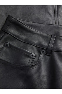 Jack&Jones JJXX Minimalist Maxi Deri Etek Ön Yarığı Detaylı - Günlük & Şık