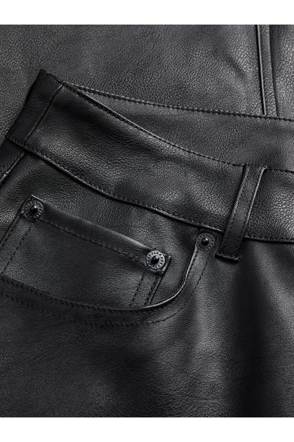 Jack&Jones JJXX Minimalist Maxi Deri Etek Ön Yarığı Detaylı - Günlük & Şık
