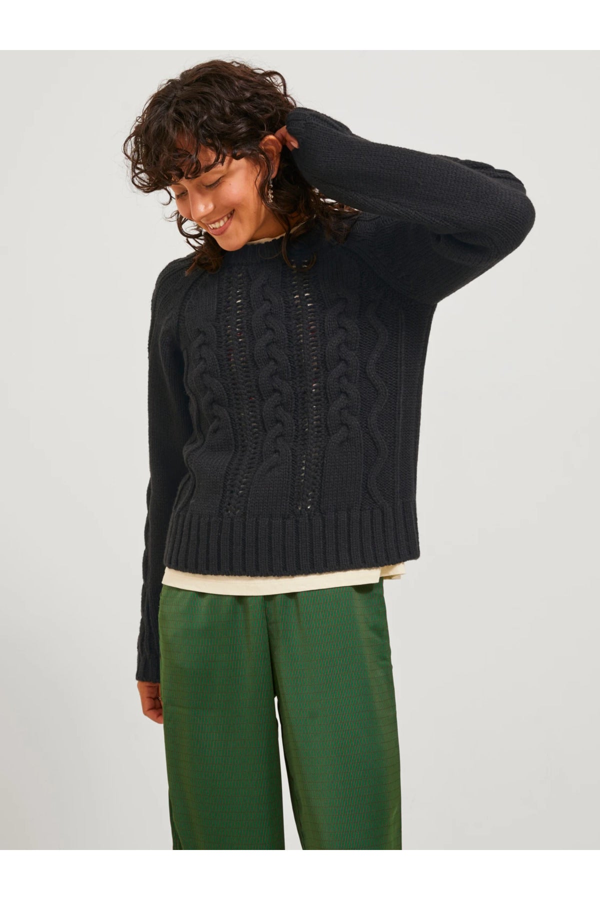 Jack&Jones JJXX Minimalist Örgü Kadın Kazak - Uzun Kol - Günlük Translation missing: ar.content.product_image_main