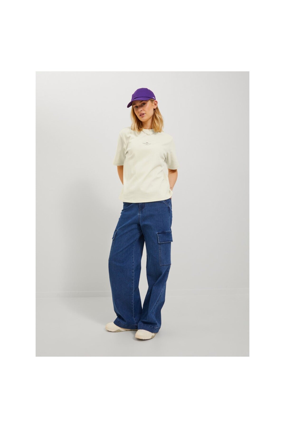 Jack&Jones JJXX Oversize Minimalist Kadın T-Shirt - Kısa Kol