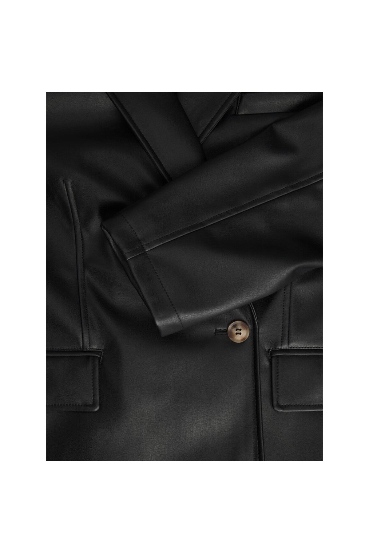 Jack&Jones JJXX Oversize Uzun Kol Deri Kadın Ceket - Minimalist Tarz