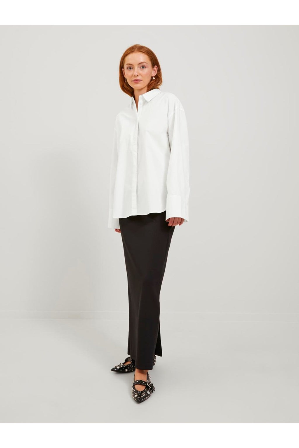Jack&Jones JJXX Oversize Uzun Kol Minimalist Kadın Gömlek