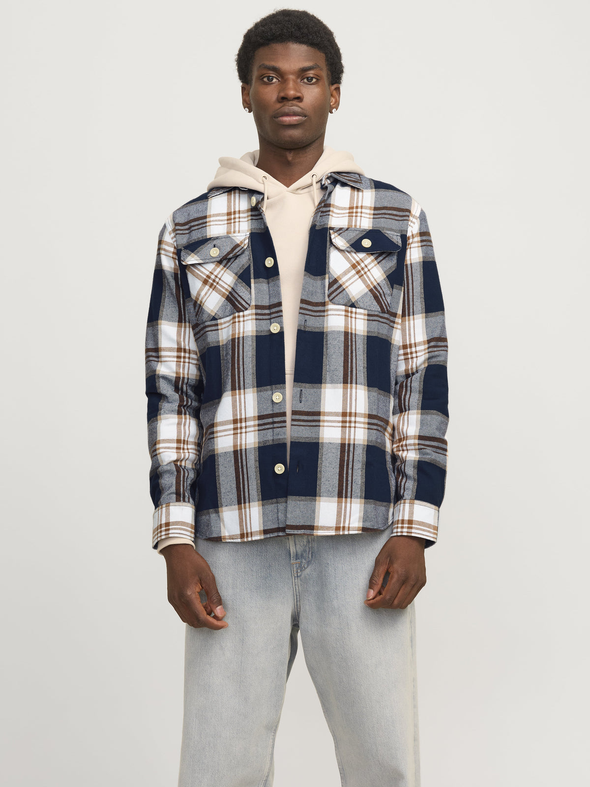 Jack&Jones Kareli Uzun Kol Erkek Gömleği - Günlük Casual Ana görsel