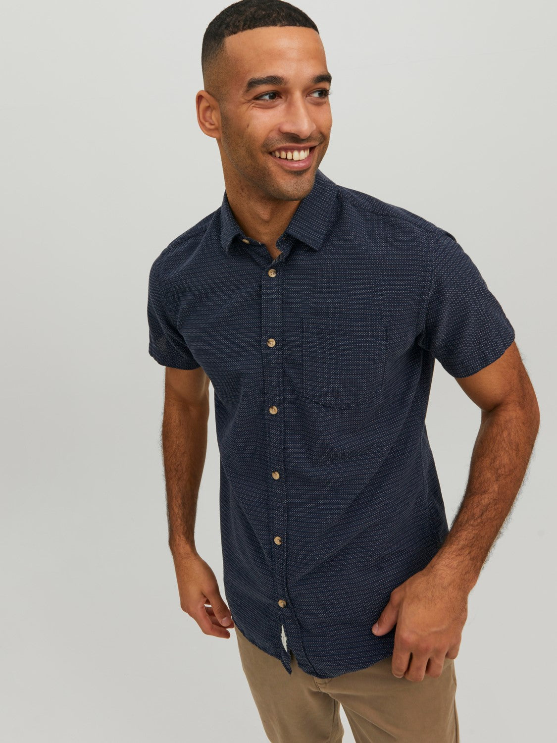 Jack&Jones Minimalist Kısa Kol Erkek Gömleği - Günlük & Rahat Ana görsel