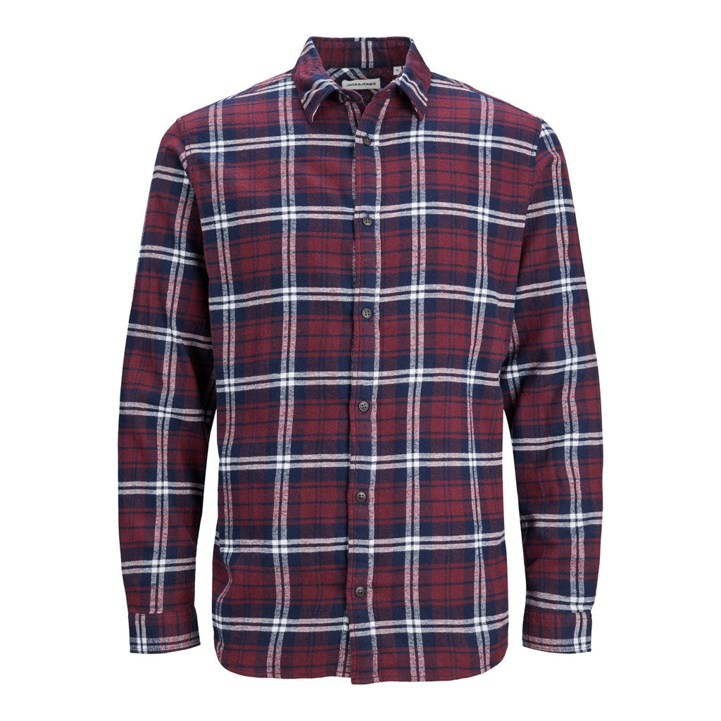 Jack&Jones Minimalist Uzun Kol Kareli Erkek Gömleği - Günlük Şıklık Ana görsel
