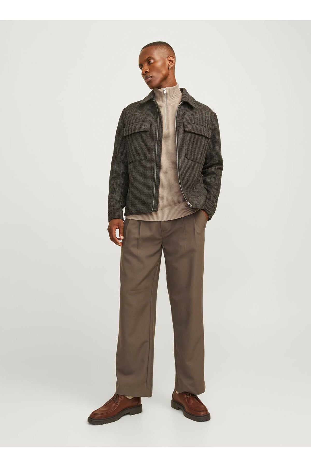 Jack&Jones Minimalist Yüksek Yakalı Uzun Kol Erkek Kazak - Günlük Şıklık Translation missing: ar.content.product_image_main