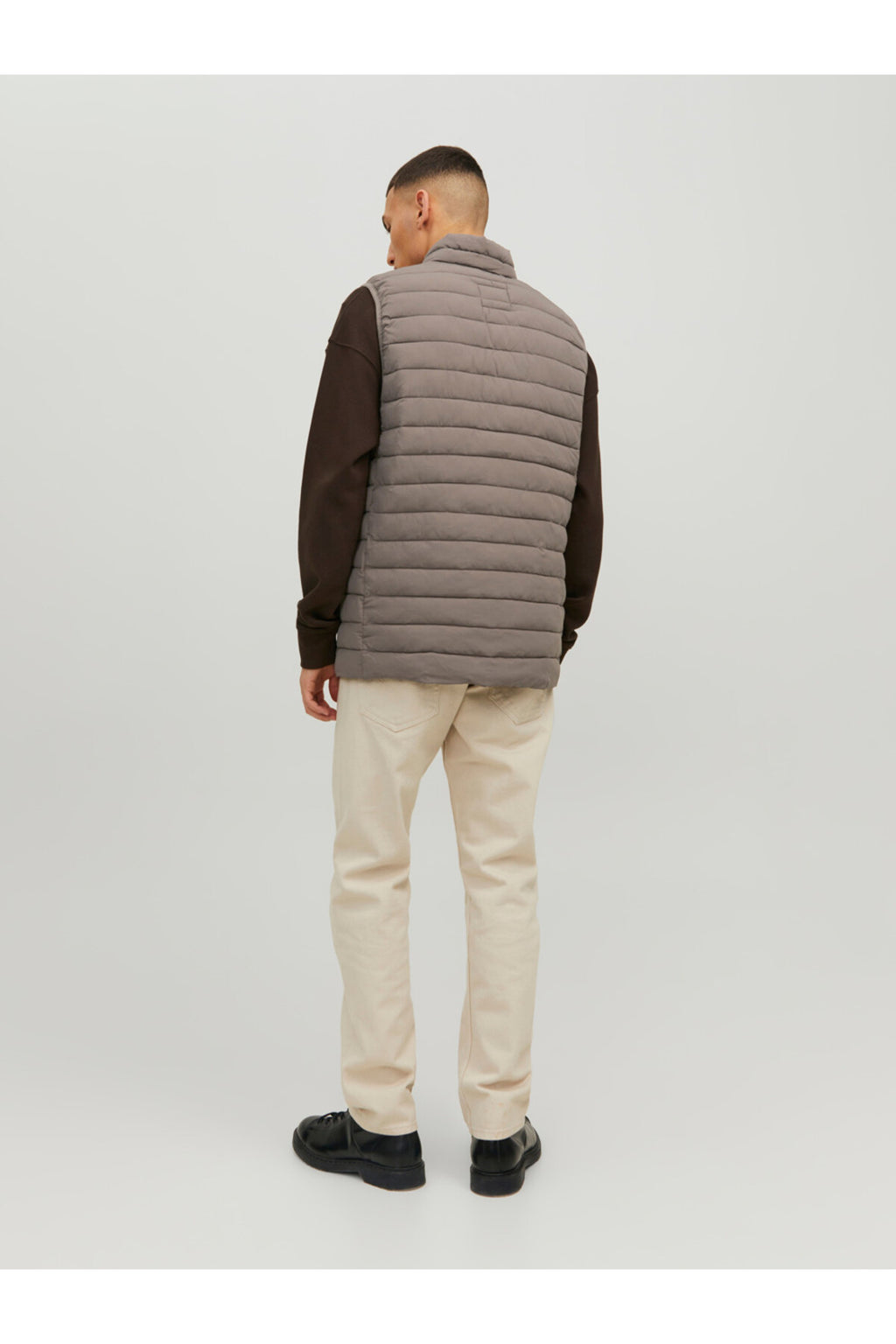 Jack&Jones Oversize Fermuarlı Yaka Erkek Yelek - Minimalist Tarz