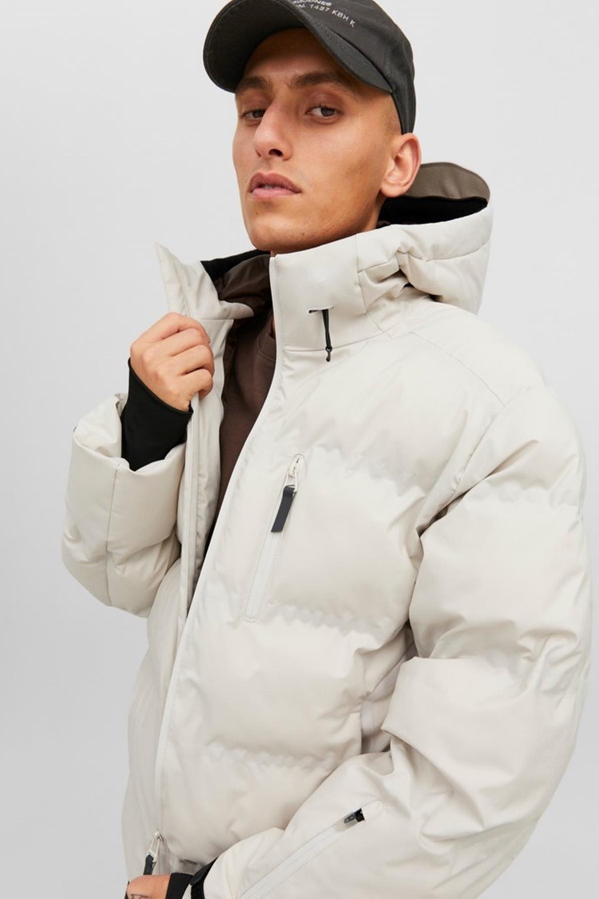 Jack&Jones Oversize Kapüşonlu Kışlık Erkek Mont - Günlük Kullanım