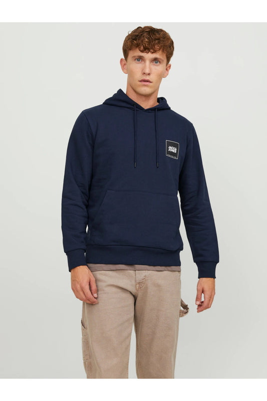 Jack&Jones Oversize Kapüşonlu Sweatshirt - Minimalist Tasarım - Erkek