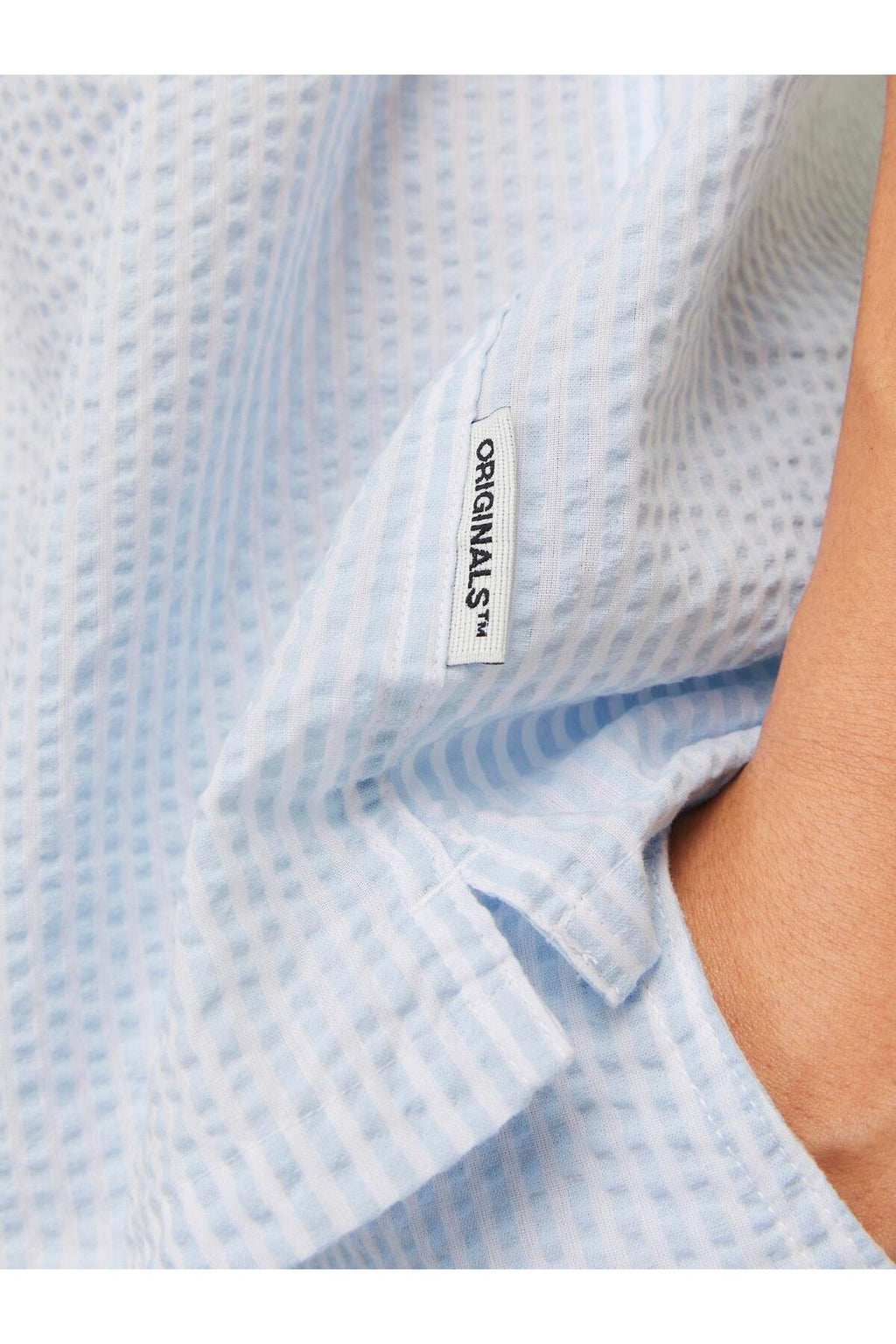 Jack&Jones Oversize Kısa Kol Çizgili Erkek Gömlek - Minimalist