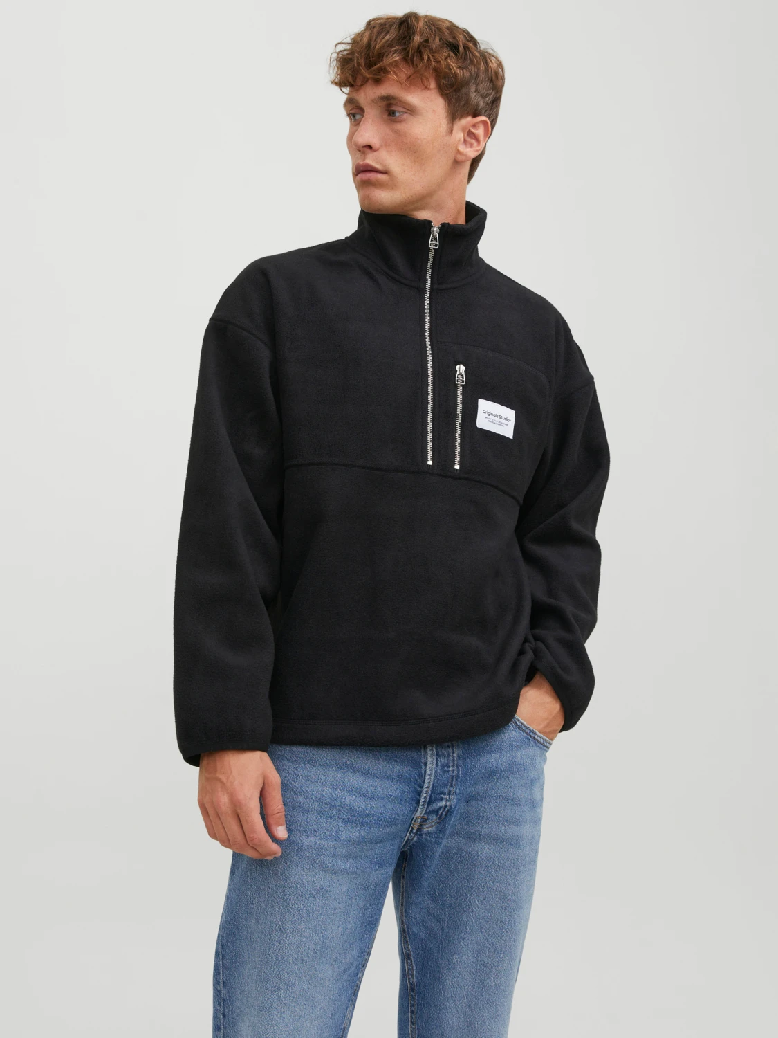 Jack&Jones Oversize Minimalist Erkek Polar - Günlük Kullanım Ana görsel