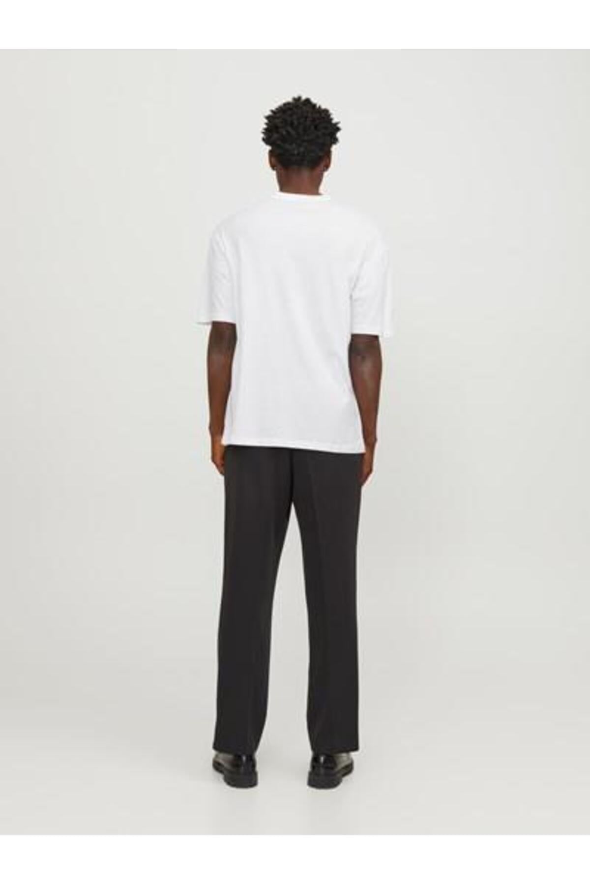 Jack&Jones Oversize Minimalist Erkek T-Shirt - Rahat Kesim Kısa Kol