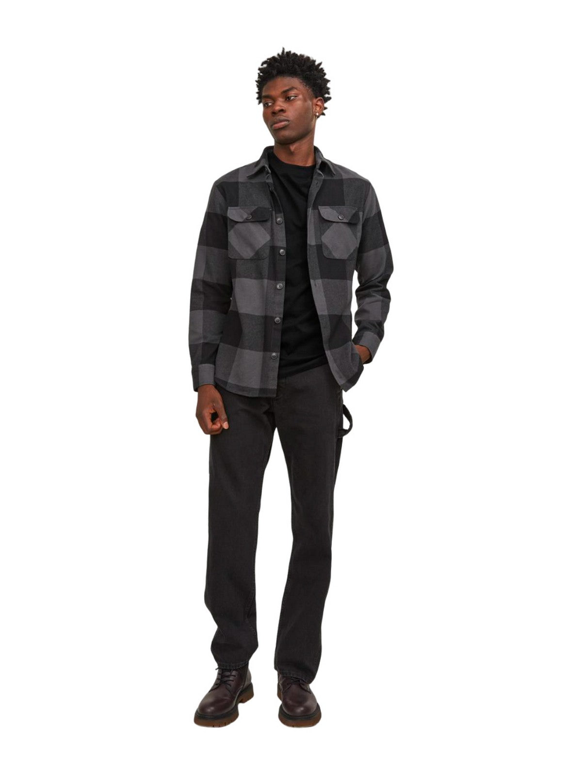 Jack&Jones Oversize Minimalist Erkek T-Shirt - Rahat Kesim Kısa Kol Ana görsel