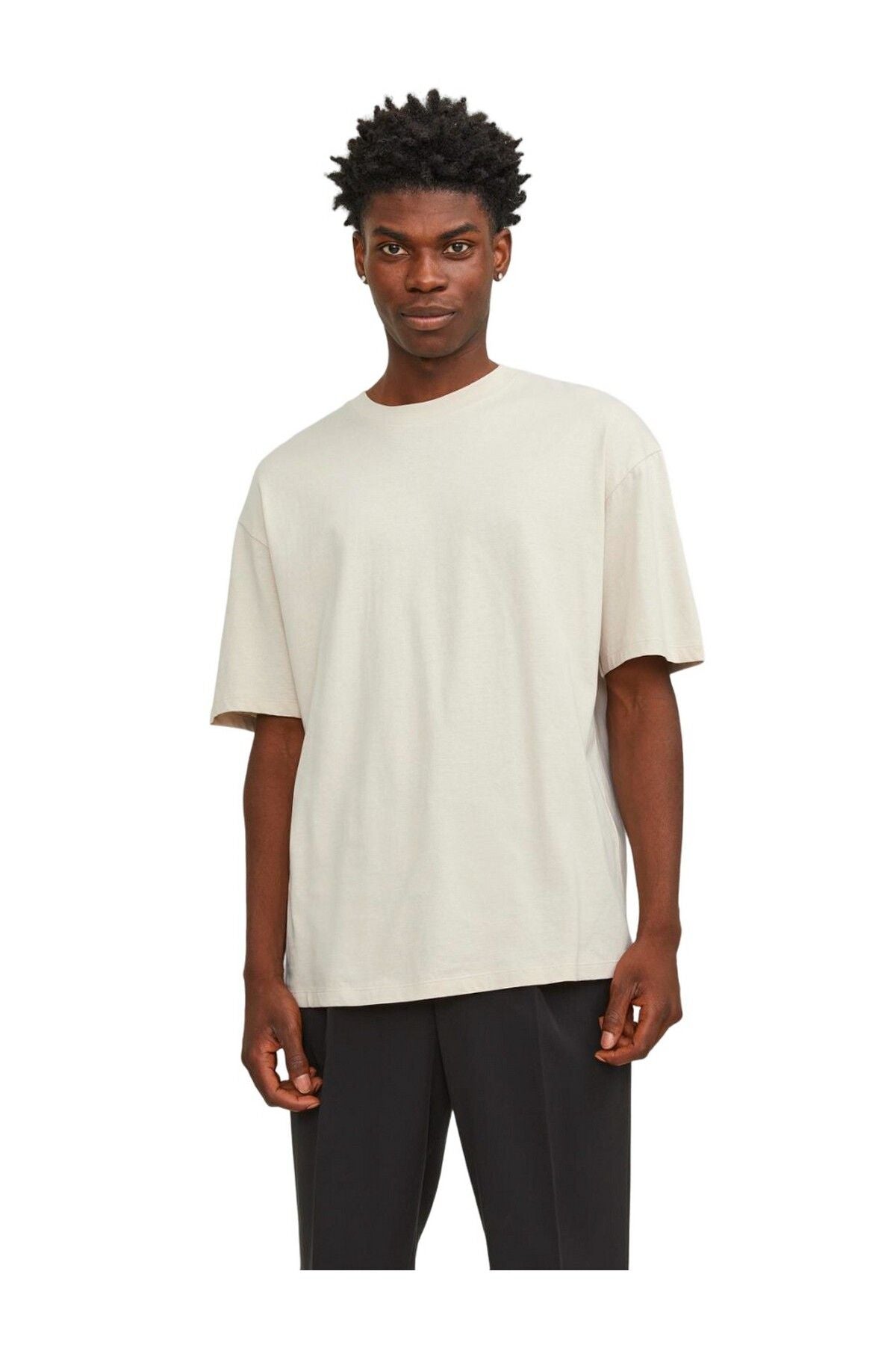 Jack&Jones Oversize Minimalist Erkek T-Shirt - Rahat Kesim Kısa Kol İkincil görsel