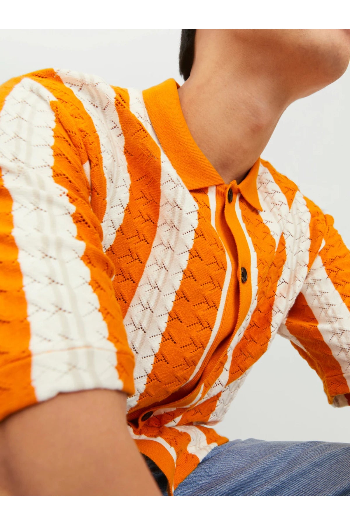 Jack&Jones Oversize Polo Yaka Kısa Kol Erkek Gömlek - Minimalist Stil
