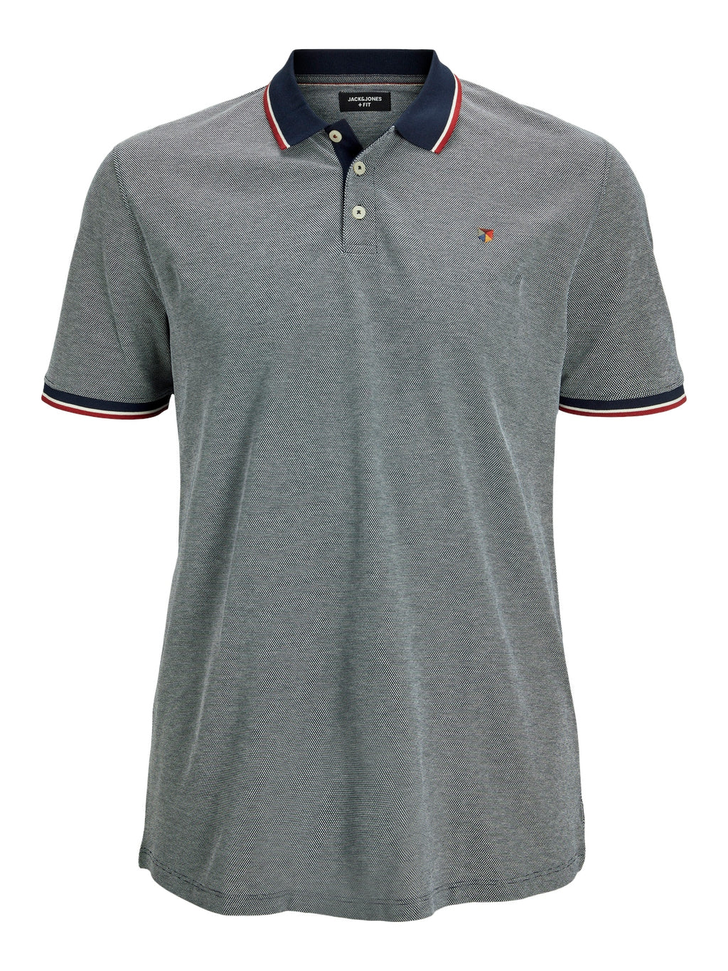 Jack&Jones Plus Erkek Polo Yaka Kısa Kol T-Shirt - Minimalist Tasarım
