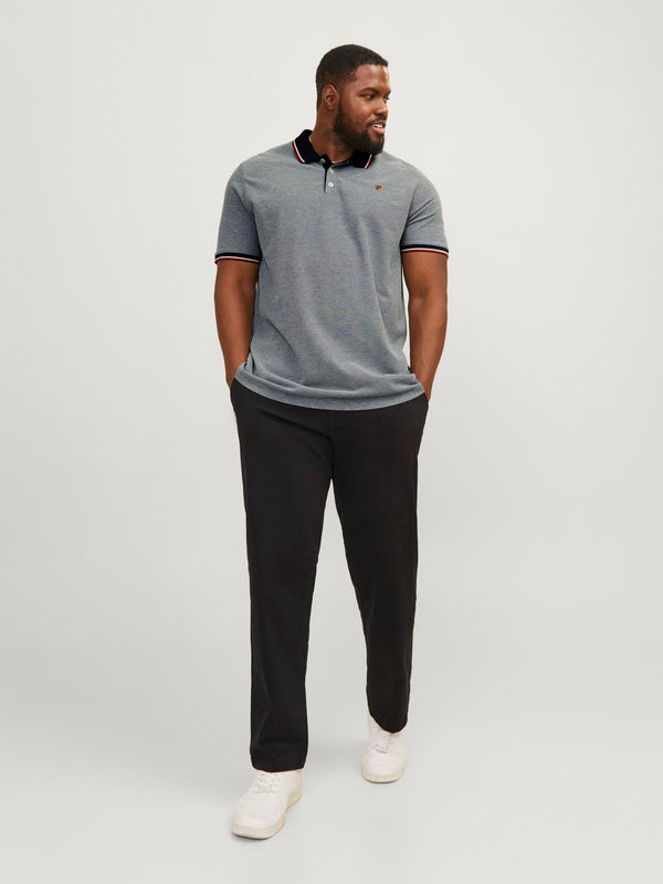 Jack&Jones Plus Erkek Polo Yaka Kısa Kol T-Shirt - Minimalist Tasarım