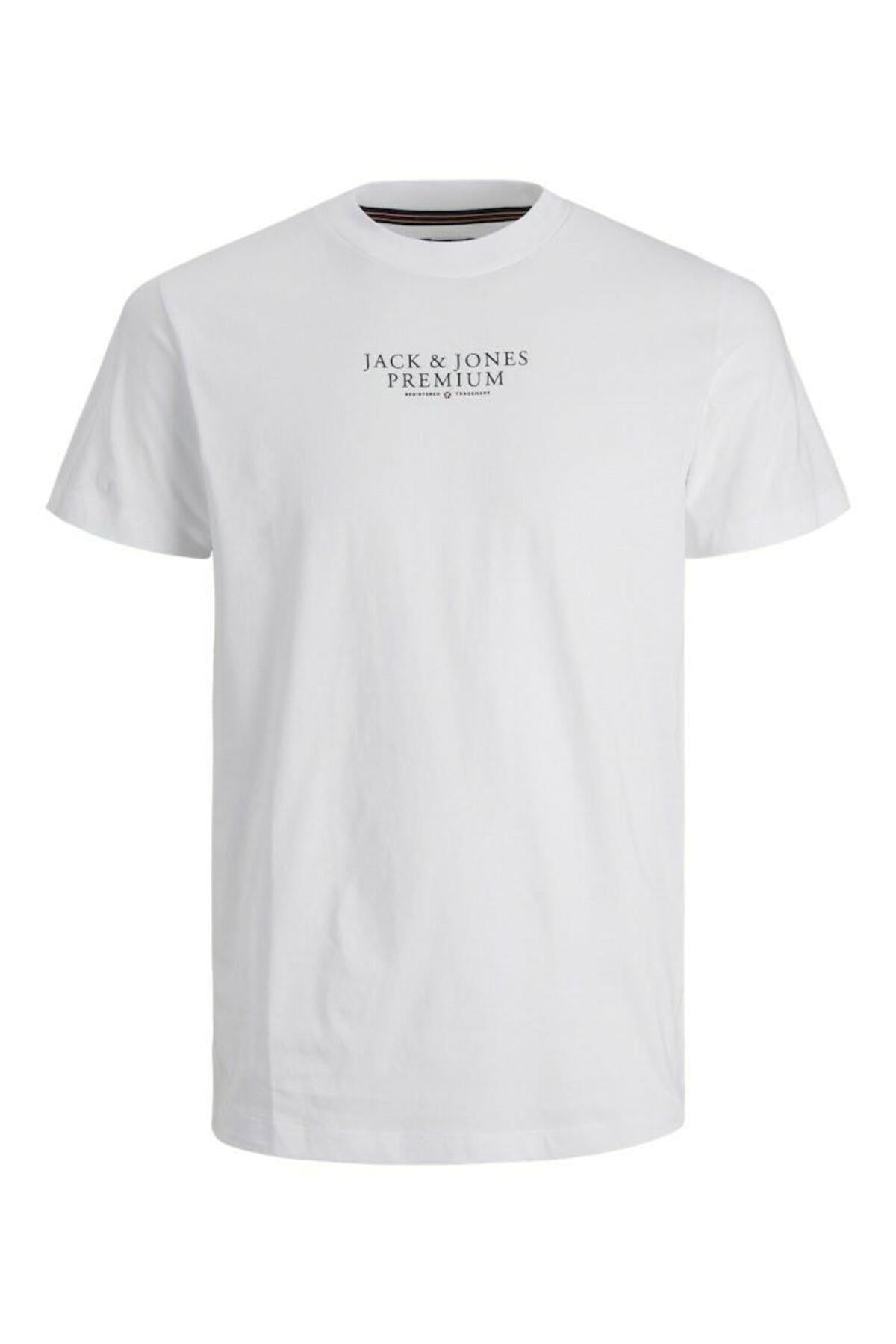 Jack&Jones Premium Minimalist Erkek T-Shirt - Kısa Kol Yuvarlak Yaka