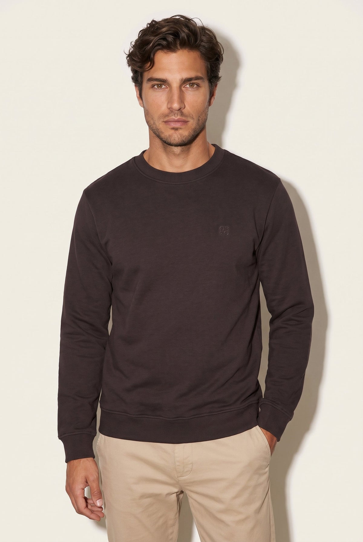 JSCO Erkek O Yaka Nakışlı Selanik Sweat JS6212 Ana görsel
