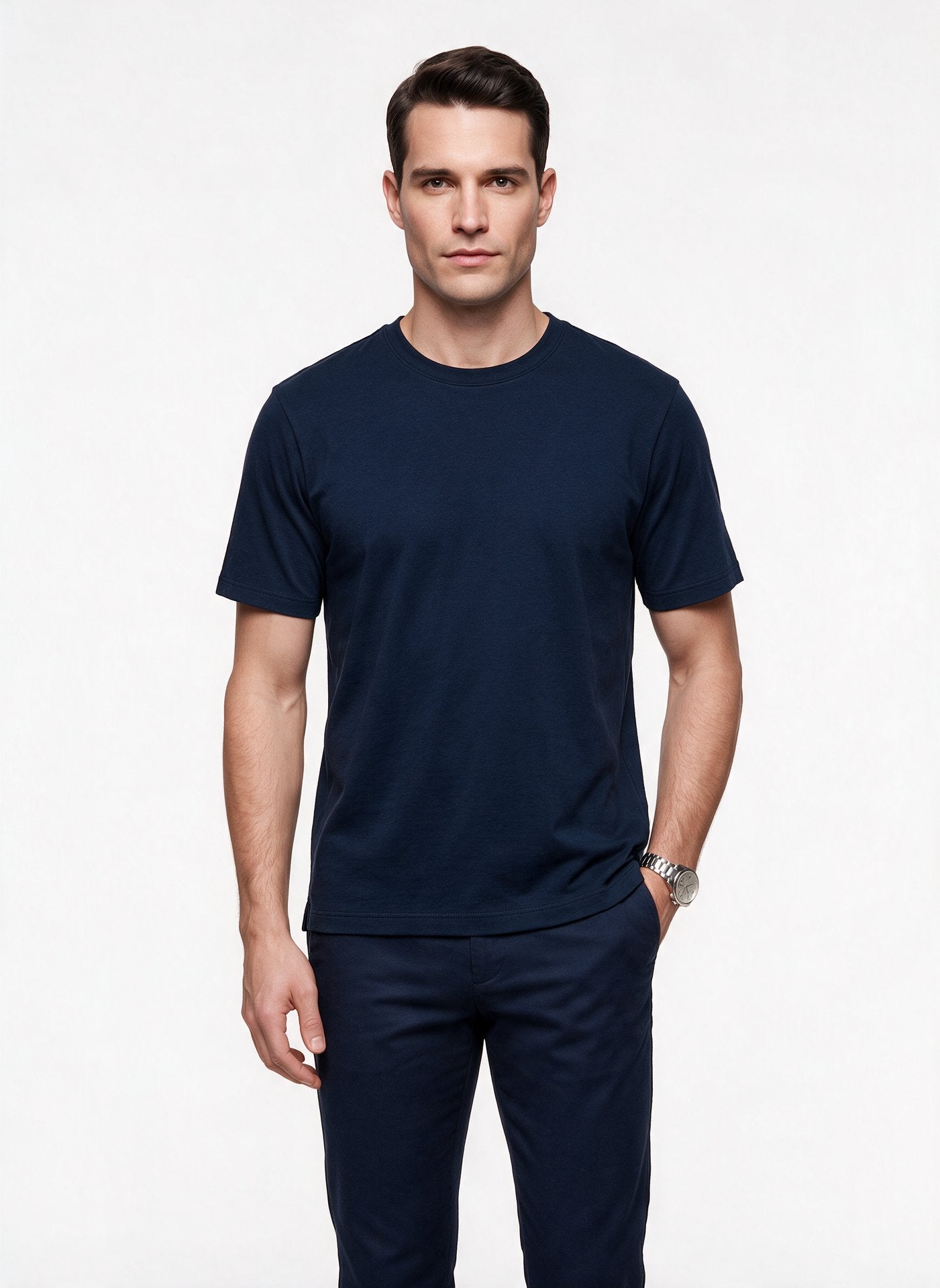 JSCO Erkek Bisiklet Yaka Rahat Kesim Pamuklu Kısa Kollu Basic T-Shirt JS2674 İkincil görsel