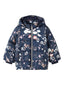 Name It Çiçekli Oversize Kız Çocuk Kabanı - Kapüşonlu