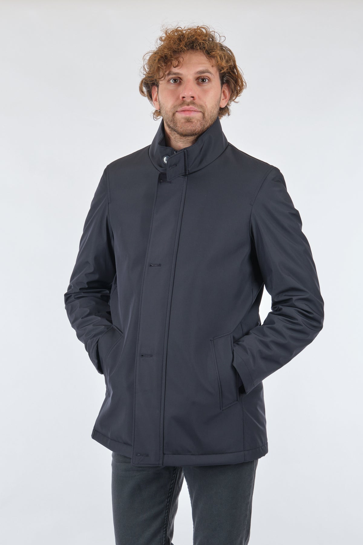 Orbita Erkek Kaban - Minimalist Stil, Regular Fit, Yüksek Yaka Translation missing: ar.content.product_image_main