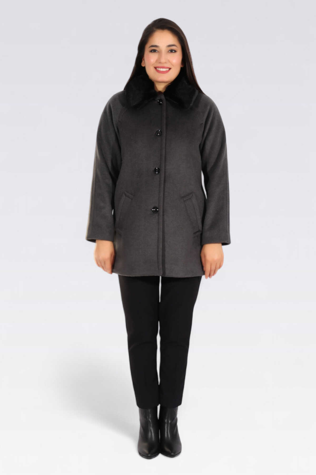 Tolga Saraçoğlu Oversize Midi Kaban - Minimalist Tasarım Translation missing: ar.content.product_image_main